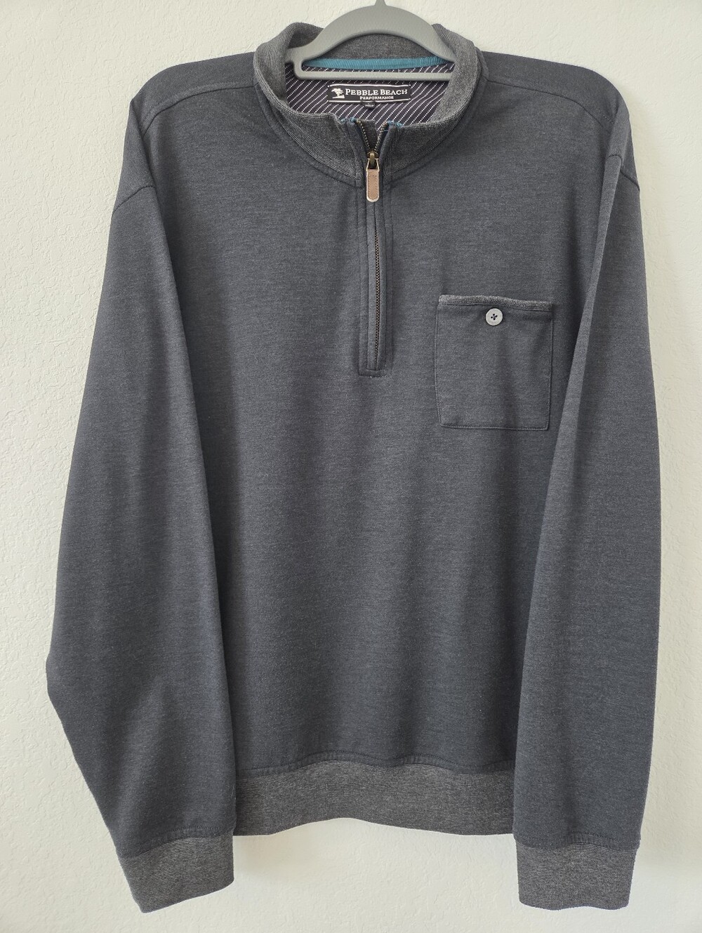 Pebble Beach Men's Performance Quarter-Zip Golf Pullover Size Large